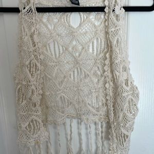 Cream lace cardigan